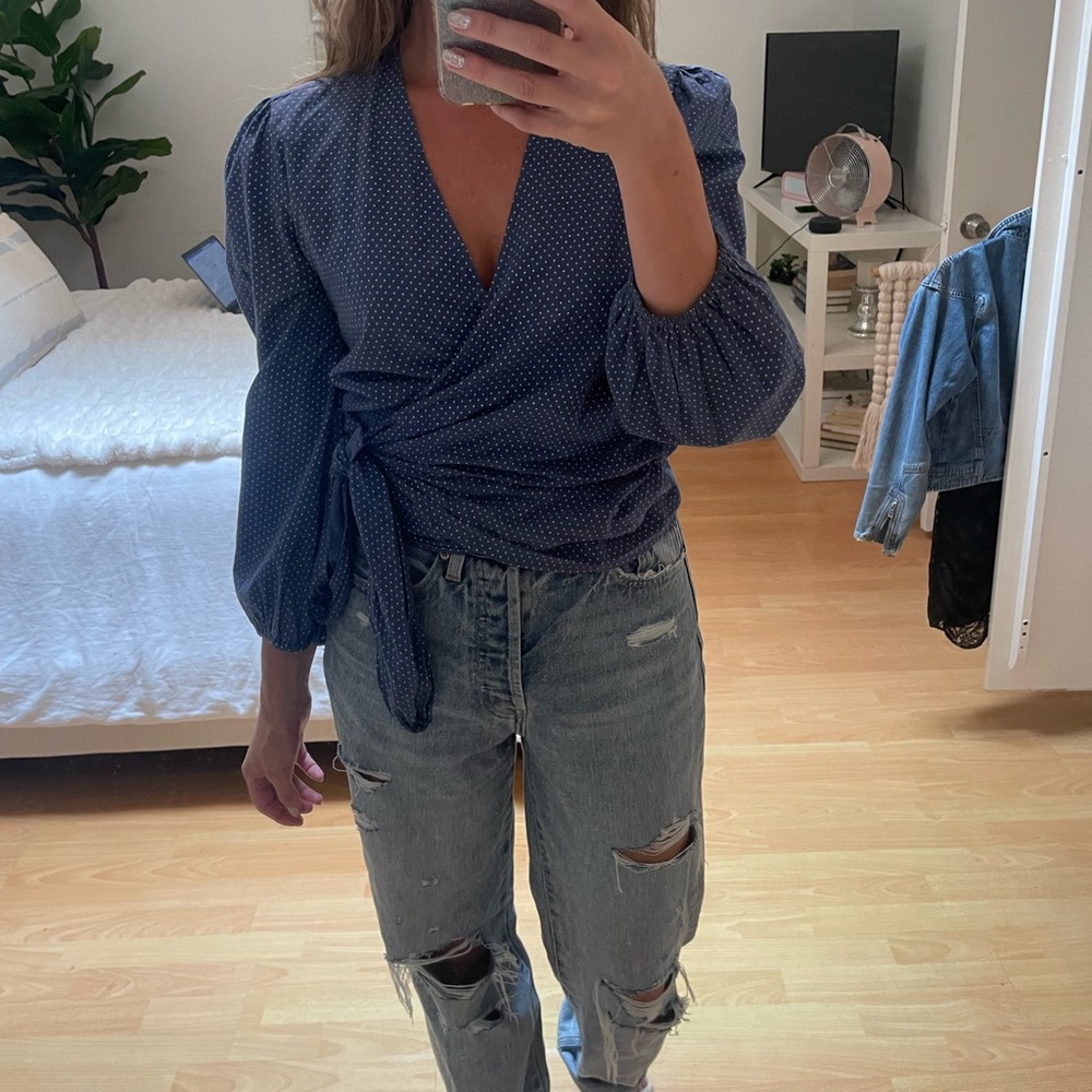 Blue Paige Blouse